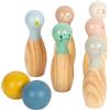 small foot Garden Buddies in legno, gioco dei birilli con motivi animali, bowling per bambini dai 3 anni, 12644, Multicolore