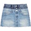 Generic Minigonne Monopetto Patchwork di Jeans alla Moda da Donna Gonna Vintage da Donna Chic a Vita Alta a Vita Alta-Patchwork-L