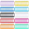 Sertay 100 Pezzi Tag Chiave, Portachiavi in Plastica, Etichetta Chiave ad Anello, Con Anello Diviso, per Portachiavi per Hotel, Scuole, Uffici, Valigie(10 Colori 10 Pezzi Ciascuno)