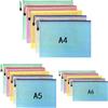 Taiyeestar A4 A5 A6 Borse di File, 15 Pezzi Sacchetto di Zip Impermeabile, Busta Plastica con Cerniera, Sacchetto di Zip Impermeabile Mesh Sacchetto del Documento per Uffici Cosmetici Forniture