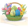 papercrush® Biglietto pop-up pasquale Cestino con uova di Pasqua e fiori - Speciale biglietto di Pasqua 3D come regalo di denaro o buono per donna (mamma e moglie), uomo e bambini (bambino, bambina)