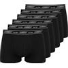 Nur Der Boxer 6er Pack Cotton 3D-Flex Pantaloncino, Schwarz, M (Pacco da 6) Uomo