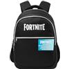 Fortnite Zaino Bambino Ragazzi Scuola Zainetto con Scomparti con Cerniera Zainetti per Viaggi Giorni Fuori Sport (Nero, 40x29x15.5cm)