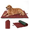 UNIKOME Cuccia Cane Grande per Interno e Esterno, Cuscino Cane Impermeabile, Facile da Lavare, Pieghevole, Resistente Materassino Cani/Gatto/Pet per Auto, Pavimento, Cassa (Rosso+Verde, 110x68cm)