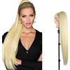 Ser Mulher Brianna Extension Coda Di Cavallo | Facile da applicare | Look naturale 100% | Termofibra resistente | Capelli Lunghi e Lisci,90 cm, 70 cm e 50 cm TERMOFIBRA (613 Biondo Platino, 70cm)