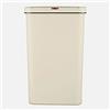 Tower T838005C - Pattumiera rettangolare con sensore esterno rivestito a prova di impronte digitali, in plastica, 50 l, colore: Crema