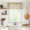 Elrene Home Fashions 026865775426 Solid Hemstitched Rod Pocket Valance Kitchen/Cafe Tenda della Finestra, Linen, 60 x 15