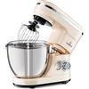 Klarstein Bella Mini - Robot da Cucina, Impastatrice Planetaria, 1200 W, 6 Livelli di Velocità, Mixer in Acciaio Inox, Funzione a Impulsi, Sistema di Miscelazione Planetario, 3 Attacchi, Crema