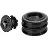 BuyWeek Serie Sterzo, 2 Pezzi 44 mm Stelo Forcella Anteriore Bici in Lega di Alluminio Cuscinetto Doppio per Cuffia per Mountain Bike (Nero)