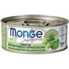 Generico Monge umido gatto, alimento completo per gatti adulti sterilizzati, monge supreme gatto gusto TONNO con RISO INTEGRALE e GINKGO BILOBA | 12 scatolette da 80 grammi l'una.