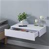 [en.casa] Mensola con Cassetto Consolle da Parete Mensola da Muro Comodino Sospeso con Cassetto 60 x 35 x 12 cm - Bianco