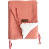 Domiva COPERTA FLUFFY 75X100 TERRACOTTA CON ATTACCHI POTTA