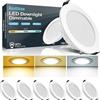 Asstikoo Faretti Led da Incasso per Cartongesso 7W 700 Lumen Faretti da Soffitto Risparmio Energetico 90%, Luci da Soffitto Interno 3000K-6000K Regolabile|IP44|CRI 83+|Foro Ø85-100mm Set di 6