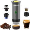 Irishom Macchina da caffè portatile per auto, 3 in 1, senza cordless Electric Coffee Maker Work with Capsule and Ground Coffee 15Bar Mini Cold Brew and Heating Coffee Maker with 150ml Cup
