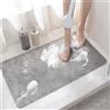 Ruikcoll Luffa, tappetino da bagno antiscivolo, morbido e confortevole, tappetino da doccia, tappetino da doccia, antiscivolo, per famiglie, bambini e anziani (40 x 60 cm, grigio)