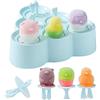 Bluelves Stampi per Ghiaccioli Silicone, Stampini per Ghiaccioli Bambini, Formine Ghiaccioli Riutilizzabili, Piccoli Stampi per Gelato, Popsicle Molds, Forma Carina