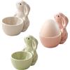 EEPLUYTY Portauova in Ceramica, Portauova a Forma di Coniglietto, Portauova di Pasqua, Uova Perfette per La Colazione, Pasqua e Tutti i Tipi di Feste (Rosa, Bianco, Verde)