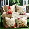 DakTou Federe Cuscini Divano 45x45 Primavera Estate Fiore Copricuscini Decorativi Esterno Impermeabile Lino Fodera per cuscino Quadrate per Giardino Soggiorno Camera da Letto Sedia Auto Maison Set di 4