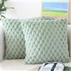 NIULAA 2 Pezzi Copricuscini Divano 45x45 Verde Morbide Peluche Federe Cuscini Moderni Copricuscini Quadrati Federe per Cuscini Copri Cuscini con Cerniera in Stile Marocchino Decorativi