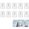 QEQSHQO 10 pezzi Ganci Adesivi Selbstklebende per Tende, Tendine, Ganci Decorativi, Finestra, Gancio Autoadesivo, Bastone Supporto, Adesivo, Bacchette, Uso Domestico