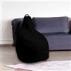 Talamo Italia Pouf Abner, Poltrona Multiuso, Poltroncina Sacco, Pouf poggiapiedi, Made in Italy, 90x90 h120 cm, Nero
