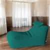 Talamo Italia - Pouf Abuli, Poltrona multiuso, Poltroncina sacco, Pouf poggiapiedi, Made in Italy, 70x120 h65 cm, Verde