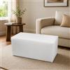 Talamo Italia - Pouf Aceto, Poltrona multiuso, Poltroncina sacco, Pouf poggiapiedi, Made in Italy, 40x90 h42 cm, Bianco