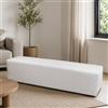Talamo Italia - Pouf Abra, Poltrona multiuso, Poltroncina sacco, Pouf poggiapiedi, Made in Italy, 180x40 h42 cm, Bianco