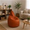Talamo Italia Pouf Abdog, Poltrona Multiuso, Poltroncina Sacco, Pouf poggiapiedi, Made in Italy, 90x90 h120 cm, Arancione