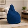 Talamo Italia Pouf Abdog, Poltrona Multiuso, Poltroncina Sacco, Pouf poggiapiedi, Made in Italy, 90x90 h120 cm, Blu