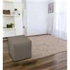 Talamo Italia - Pouf Acerbo, Poltrona multiuso, Poltroncina sacco, Pouf poggiapiedi, Made in Italy, 40x40 h42 cm, Tortora