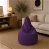 Talamo Italia Pouf Parini, Poltrona Multiuso, Poltroncina Sacco, Pouf poggiapiedi, Made in Italy, 90x90 h120 cm, Viola