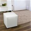 Talamo Italia Pouf Acerbo, Poltrona Multiuso, Poltroncina Sacco, Pouf poggiapiedi, Made in Italy, 40x40 h42 cm, Bianco