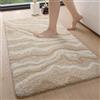 DEXI Tappeto Bagno Antiscivolo 60 x 90 cm, Tappetino Doccia Super Assorbente in Microfibra Morbido, Lavabile in Lavatrice, Design Moderni per Bagno, Cucina o Lavandino, Beige