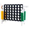 RELAX4LIFE Forza 4 Gioco Gigante per Bambini e Adulti, per Esterno e Interno, (84x33x74cm, con Canestro, Palla, 5 Anelli -E)