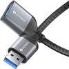 Sonero® Cavo dati da USB-A a USB-A, cavo di prolunga, cavo USB tipo A, USB 3.0, 5 GB/s, grigio siderale/nero, 3,00 m