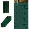 AlaskaPrint 30xClip di Montaggio Clips di Fissaggio per Strisce di Protezione visiva PVC Strisce di Fissaggio Tappetini a Doppia Asta Verde