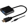 Maplin Adattatore da HDMI a VGA femmina con jack audio da 3,5 mm, supporto 1080p, compatibile con PC, laptop, ultrabook, Chromebook, Raspberry Pi, Roku, PS3, Xbox e altro ancora