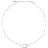 Breil, Collezione Alchemy, Collana Donna con Catena in Acciaio Lucido ed Elemento Ovale, Pratica Chiusura a Moschettone, Lunghezza Regolabile fino a 45cm