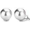 Traveller® orecchini a clip - Senza piercing all'orecchio - Placcati in in rodio - Perla Ø 14 mm - grigio - 710114