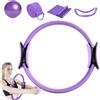 Yonuaret Set Da Pilates Cerchio Pilates, 5 Pezzi Kit Completo Anello Per Anello Da, Anello Flessibile Resistente Cerchio Anello Yoga Ring Fitness Attrezzi Per Casa, Yoga