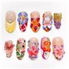 GlamRays 24 Pezzi 3D Fiori Tropicali Press on Nails Medium Almond, Colori Farfalla Fiore Fascino, Vivaci Fatto a Mano Coperture Complete, Adesivi Unghie per Donne