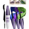 LYSdefeu Mascara Blu Viola Verde in fibra di Seta 5D-3 Colori Mascara Spesso Volumizzante E Allungante, Set Colorato Waterproof Lunga Durata Con Pennello Per Ciglia, Creando Un Glamour Trucco Occhi