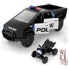 MODVKVK Tesla Cybertruck Modello di Auto 1:24, Macchinina Giocattolo Della Polizia Cyber Camion con Luce e Musica, Funzione Pull-Back, Lega Pressofusa, Ideale per Bambini dai 3 Anni (Grigio)