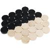GICO Dame Mühle Backgammon - Pietre da gioco 31/8 mm, in legno, 15 naturale, 15 nero, 2800