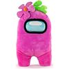 Among Us Peluches Prodotto ufficiale di Among Us - Rosa con Fiore - Qualità Super Soft