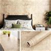 Livelynine Carta da Parati Adesiva Muro Cemento Beige Carta Adesiva per Mobili Cucina Top Armadio Lavabile Carta da Parati Camera da Letto Soggiorno Pellicola Adesiva per Mobili Beige Oro 40CMx2M
