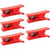 HUAZIZ 5 Pezzi PU Nylon Strumento di Taglio, Tubo Taglierina, Cesoie per Tubi Gomma Morbida Silicone, Portatile Tagliare Tubi Idraulici, Tubo Taglierina Strumento, per 12mm PU Nylon Tubi(rosse)