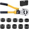 INREPRO 8T Utensili di crimpatura idraulici per tubi Pinza Idraulica Crimpare Set di Strumenti di Crimpatura Pinza a Pressione Idraulica per tubi in alluminio-plastica con Matrici