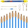 TOOSOAR Sonda Passacavi Professionale,4MM 33CM 10 Aste di Sonda Elettricista per Guaine Vuote, TOOSOAR Flessibili Dispositivo di Trazione per Cavi